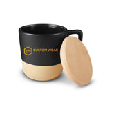 CM116 Prime Line 16.5oz Boston Ceramic Mug With Wood Lid